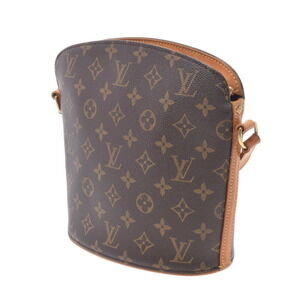 Louis Vuitton Shoulder Monogram Drouot Bag Canvas Brown